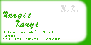 margit kanyi business card